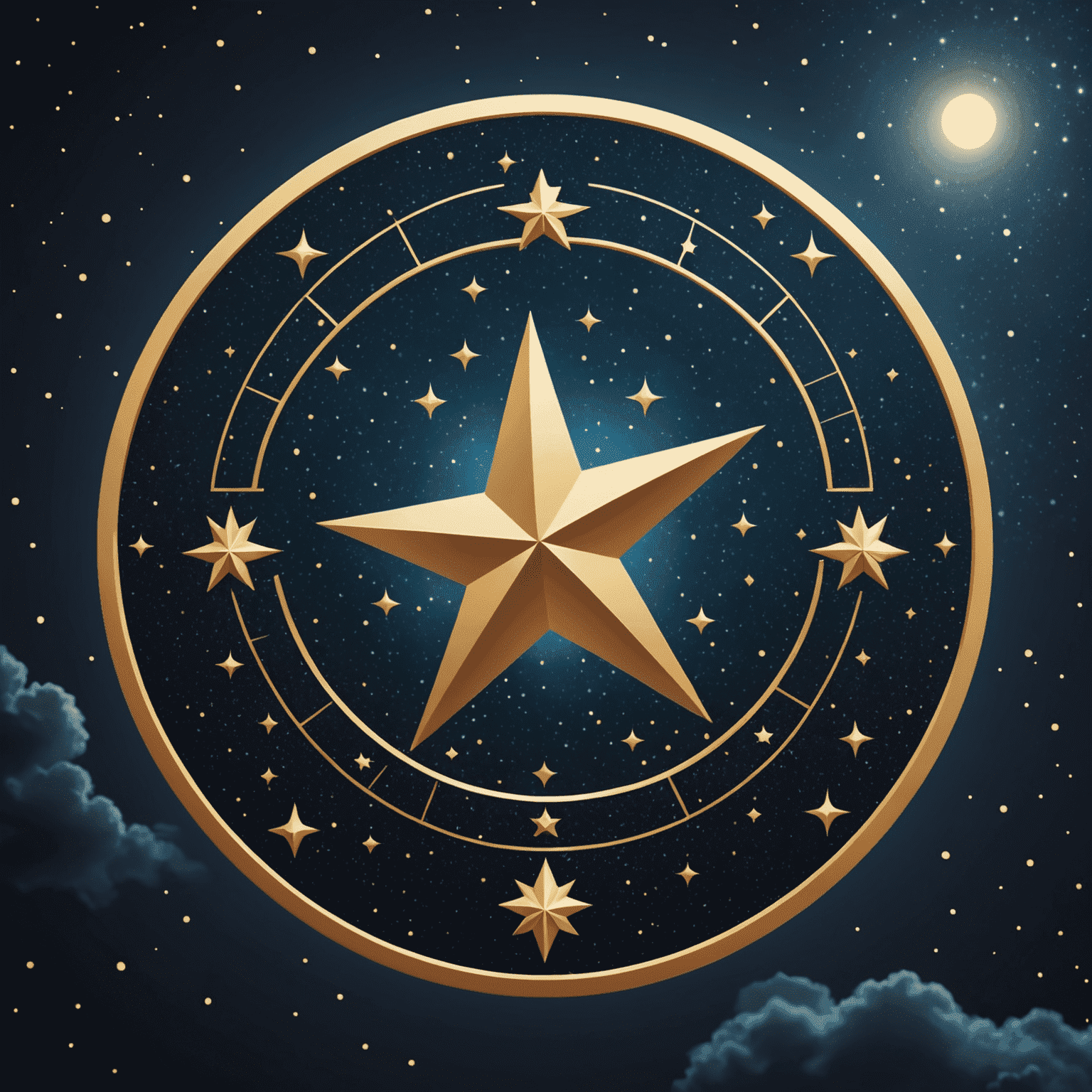 Logo de StarSign Insights Portal News - Un logo élégant avec des étoiles et des symboles zodiacaux sur un fond de ciel nocturne